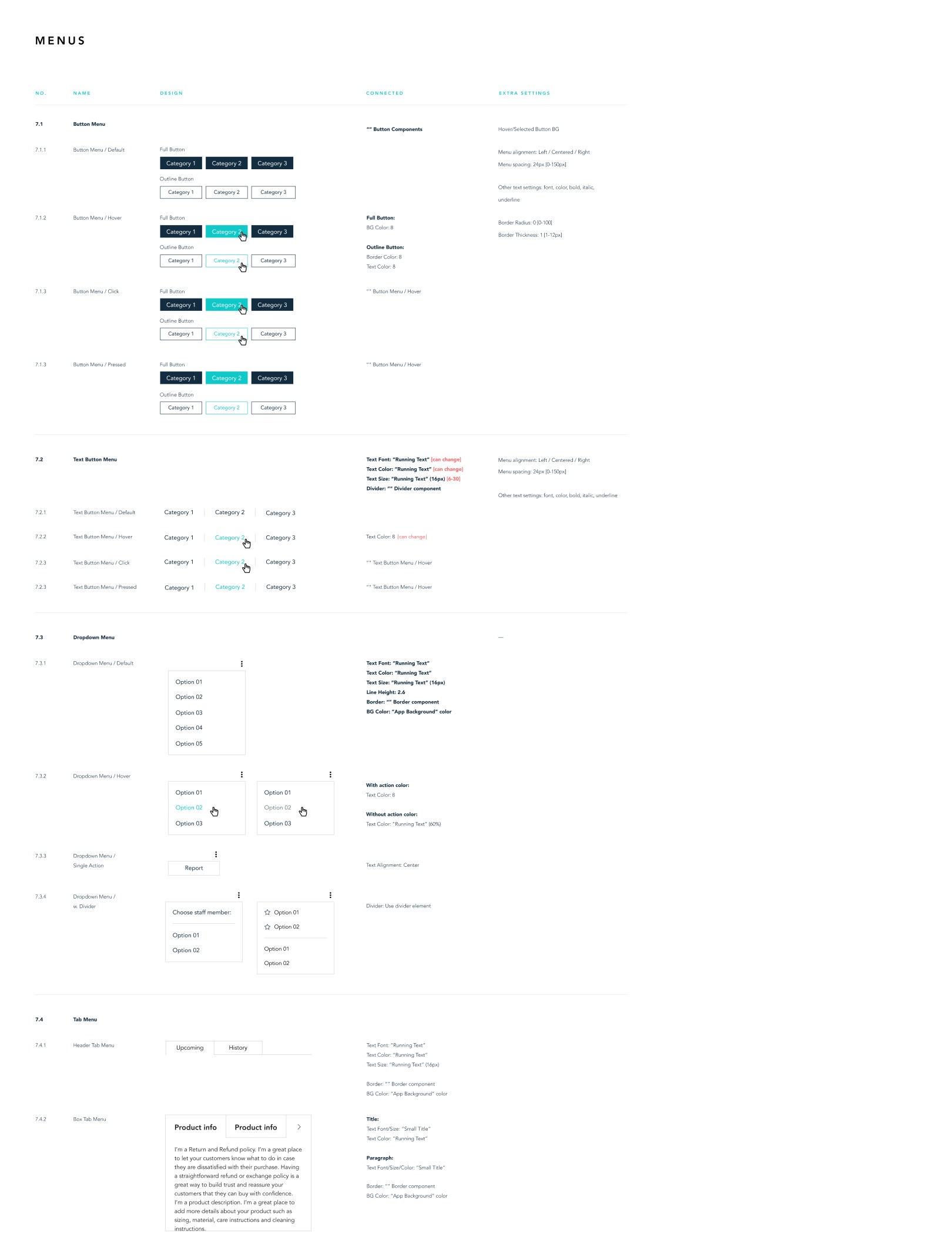 Wix design system: menu and dropdown patterns