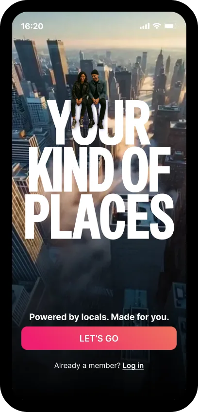 Atly onboarding, your kind of places