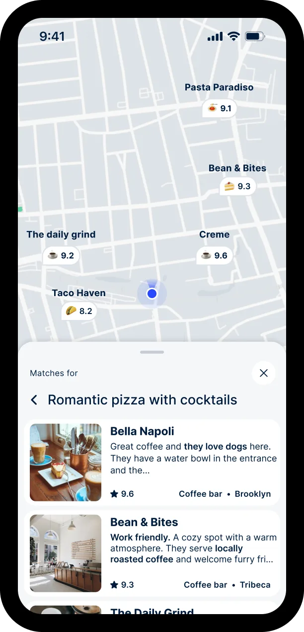 Atly map with match scores and results sheet